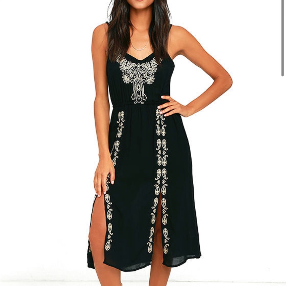O'Neill Mustang Black Embroidered Dress